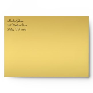 Black and Gold Envelope for 5