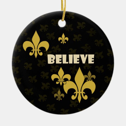 black and gold fleur de lis believe christmas ornaments black and gold fleur de lis believe christmas ornaments