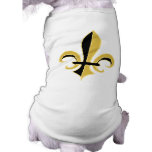 Black and Gold Fleur de lis Pet Shirt