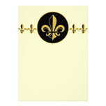 Black and Gold Fleur de lis Personalized Announcement