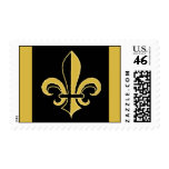 Black and Gold Fleur de lis Postage