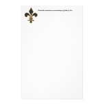 Black and Gold Fleur-de-Lis  Stationery