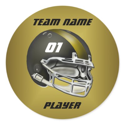Black and Gold Football Helmet Sticker by tjssportsmania