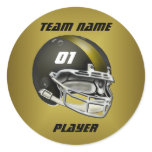 Black and Gold Football Helmet stickers