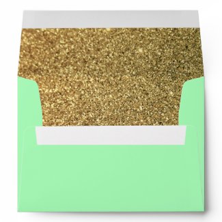 Black and Gold Glitter Envelope