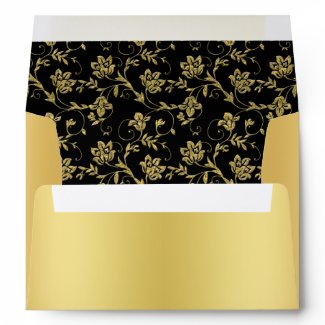 Black and Gold Glitter Envelope for 5x7 Size Stock envelope