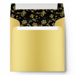Black and Gold Glitter Envelope for Square Invite