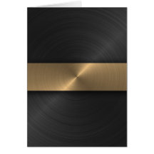 Black And Gold Greeting Card