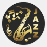BLACK AND GOLD JAZZ STICKER