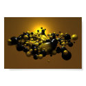 Black and Gold Meta Balls posters