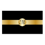 Black And Gold Monogrammed Business Card