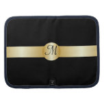 Black And Gold Monogrammed Rickshaw Folio planners