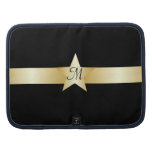 Black And Gold Monogrammed Star Rickshaw Folio planners