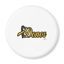 Black And Gold Ribbon Donor Design magnets by awareness Black And Gold Ribbon Donor Design magnets