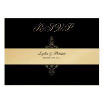 Black and Gold RSVP Card business cards