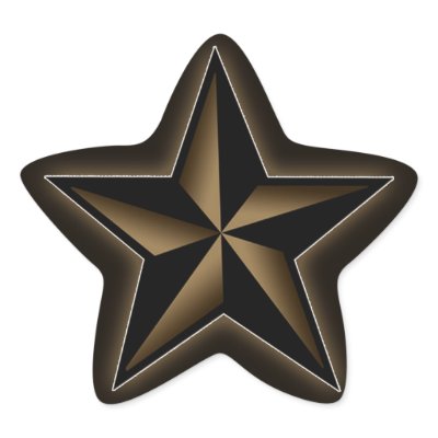 Black and Gold Star Sticker by mykajelina