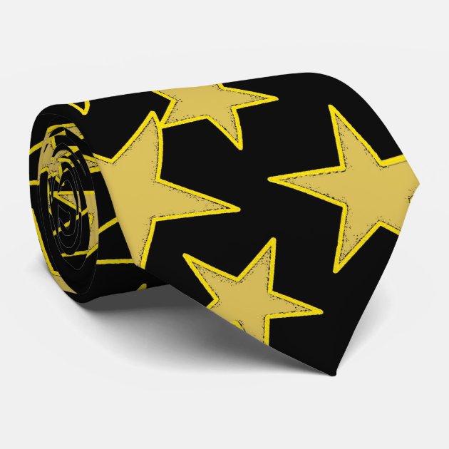 Black and Gold Stars Tie