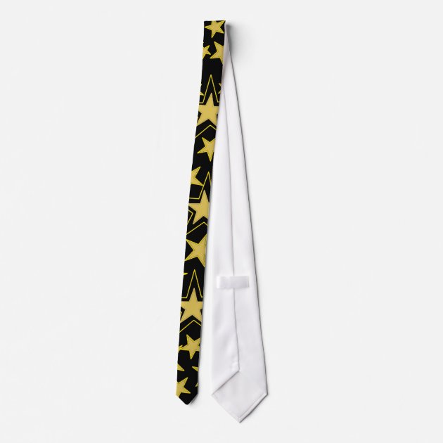 Black and Gold Stars Tie 3/3