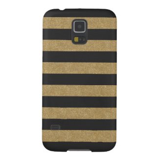 Black and Gold Stripes Samsung Galaxy S5 Case