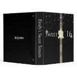 Black and Gold Sweet Sixteen Photo Album 3 Ring Binder
