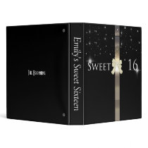 Black and Gold Sweet Sixteen Photo Album 3 Ring Binder