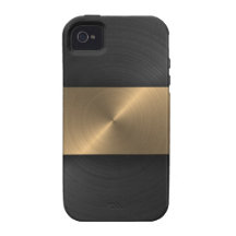 Black And Gold Vibe iPhone 4 Cases