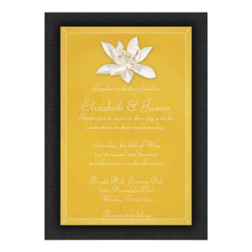 Black And Gold Wedding Invitations