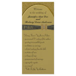 Black and Gold Wedding Program Rack Card rack cards