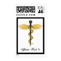 Black and Gold Winged Staff postage by Spice Black and Gold Winged Staff postage