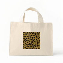 Black and Golden Brown Cheetah Print Pattern. Tote Bag