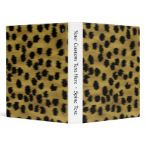 Black and Golden Brown Cheetah Print Pattern. Binders