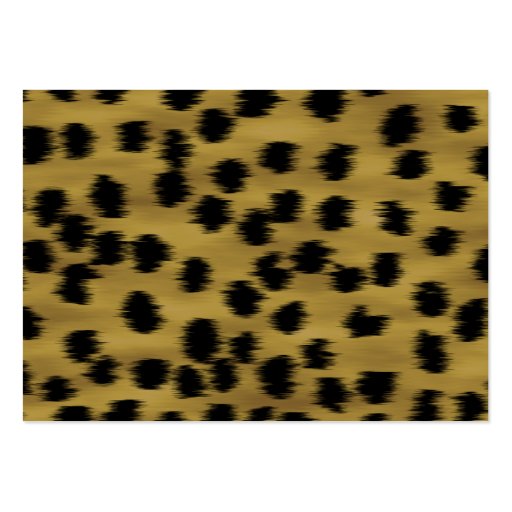 Black and Golden Brown Cheetah Print Pattern. Business Card Templates (front side)
