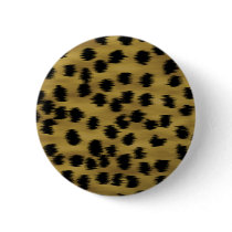 Black and Golden Brown Cheetah Print Pattern. Buttons
