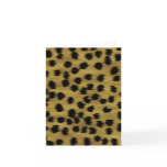Black and Golden Brown Cheetah Print Pattern. Greeting Cards