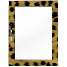 Black and Golden Brown Cheetah Print Pattern. Dry Erase Boards