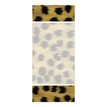 Black and Golden Brown Cheetah Print Pattern. Personalized Invitation
