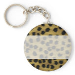 Black and Golden Brown Cheetah Print Pattern. Key Chains