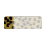 Black and Golden Brown Cheetah Print Pattern. Return Address Labels