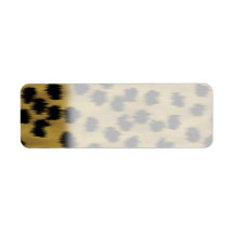 Black and Golden Brown Cheetah Print Pattern. Return Address Labels