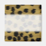 Black and Golden Brown Cheetah Print Pattern. Refrigerator Magnet