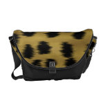Black and Golden Brown Cheetah Print Pattern. Courier Bags