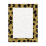 Black and Golden Brown Cheetah Print Pattern. Post Card