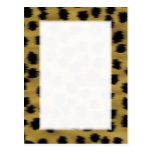 Black and Golden Brown Cheetah Print Pattern. Post Card