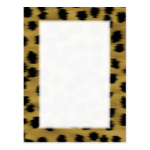 Black and Golden Brown Cheetah Print Pattern. Post Card