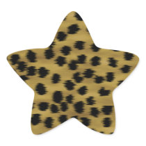 Black and Golden Brown Cheetah Print Pattern. Sticker