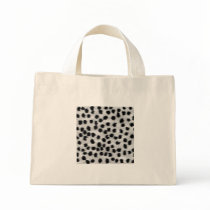 Black and Gray Cheetah Print Pattern. Canvas Bag
