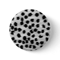 Black and Gray Cheetah Print Pattern. Pinback Buttons