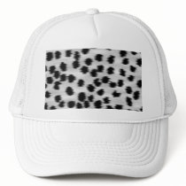 Black and Gray Cheetah Print Pattern. Mesh Hat