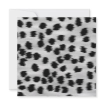Black and Gray Cheetah Print Pattern. Custom Invitation
