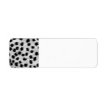 Black and Gray Cheetah Print Pattern. Custom Return Address Label